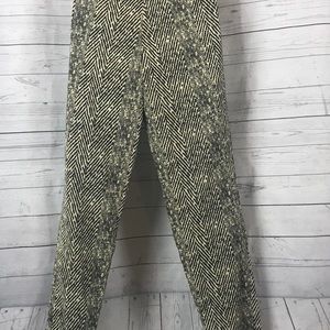 Free People Black & White Stretch Stirrup pants S